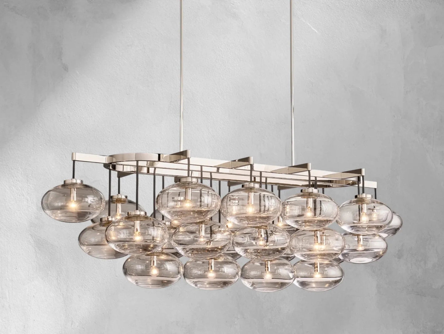Cebret Glass Linear Chandelier - GILDLAMPS