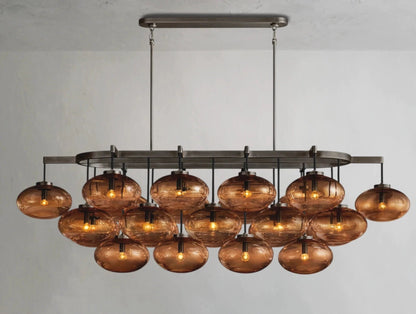 Cebret Glass Linear Chandelier - GILDLAMPS