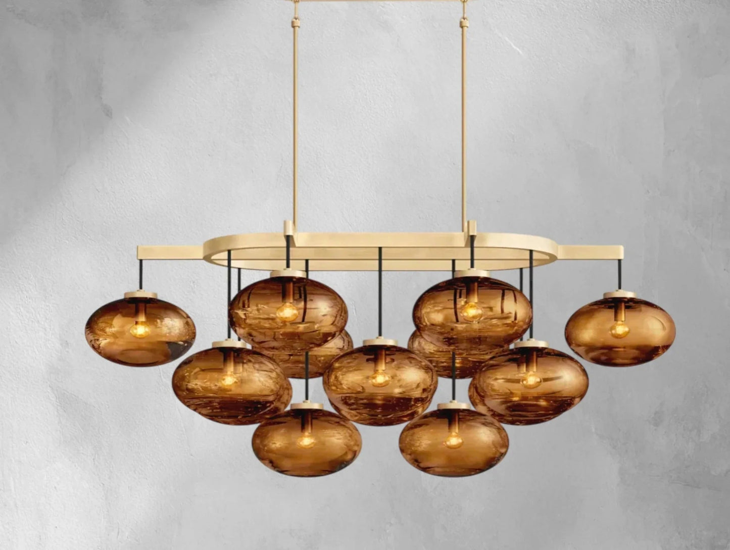 Cebret Glass Linear Chandelier - GILDLAMPS