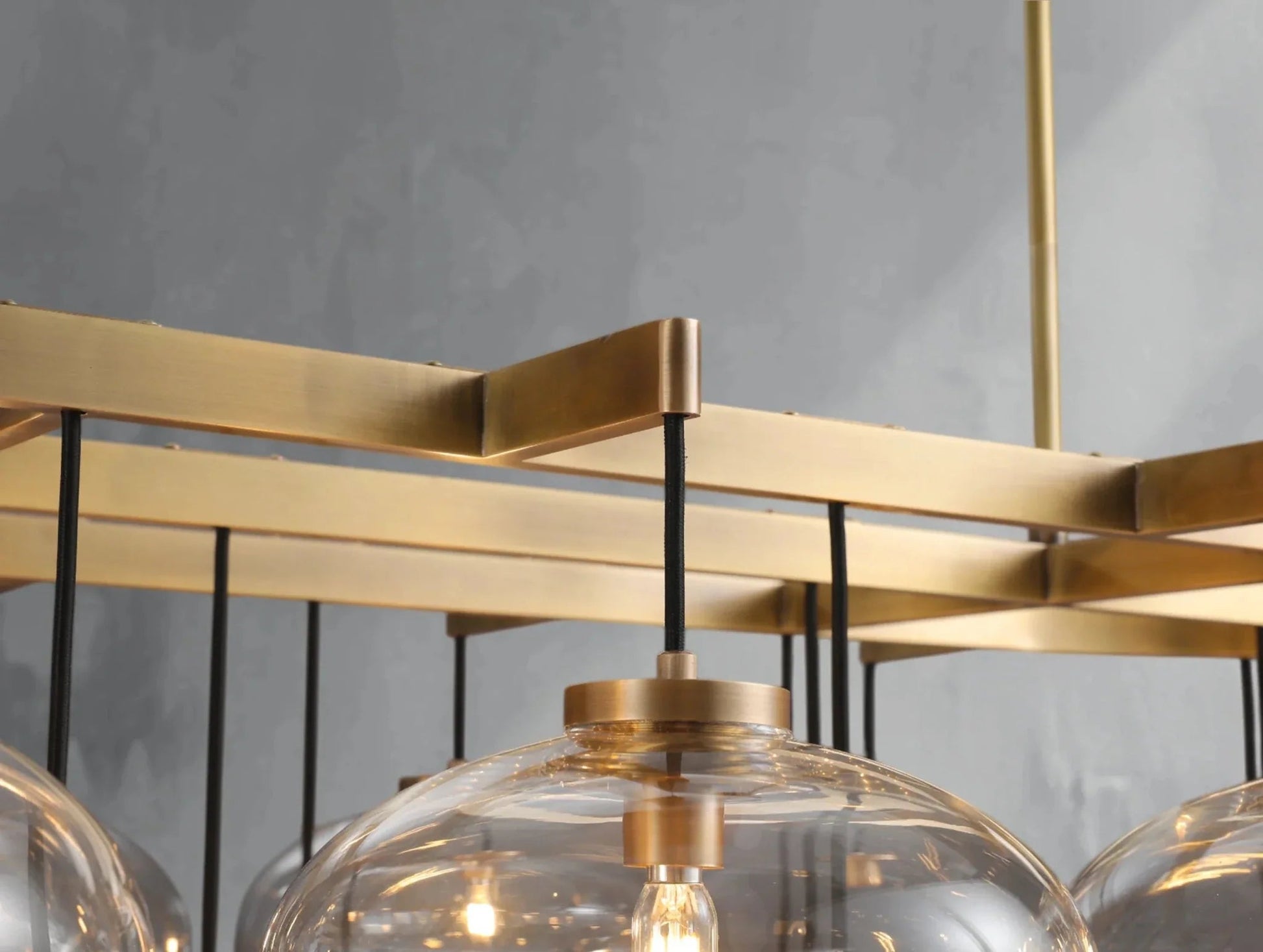 Cebret Glass Linear Chandelier - GILDLAMPS