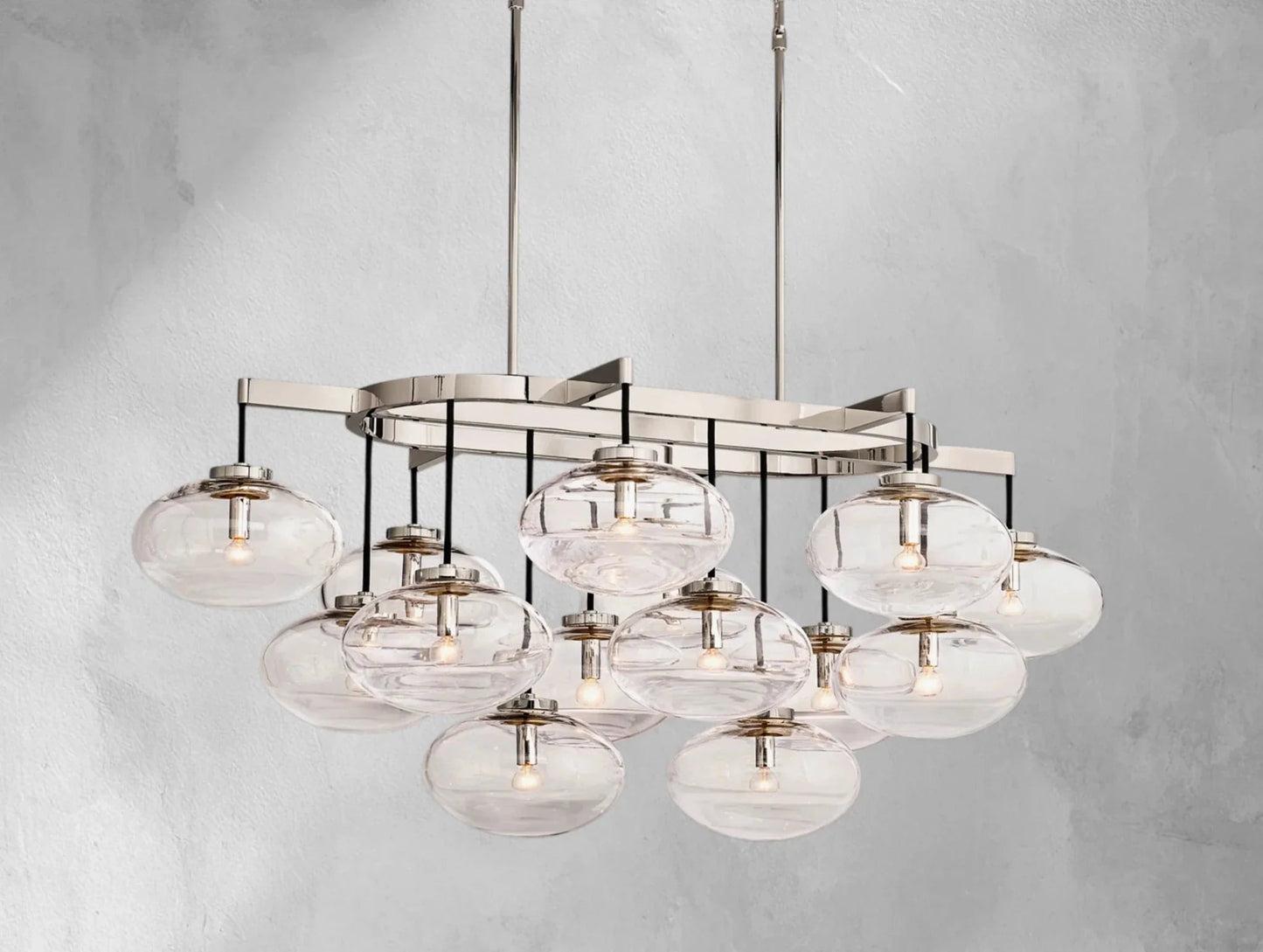 Cebret Glass Linear Chandelier - GILDLAMPS