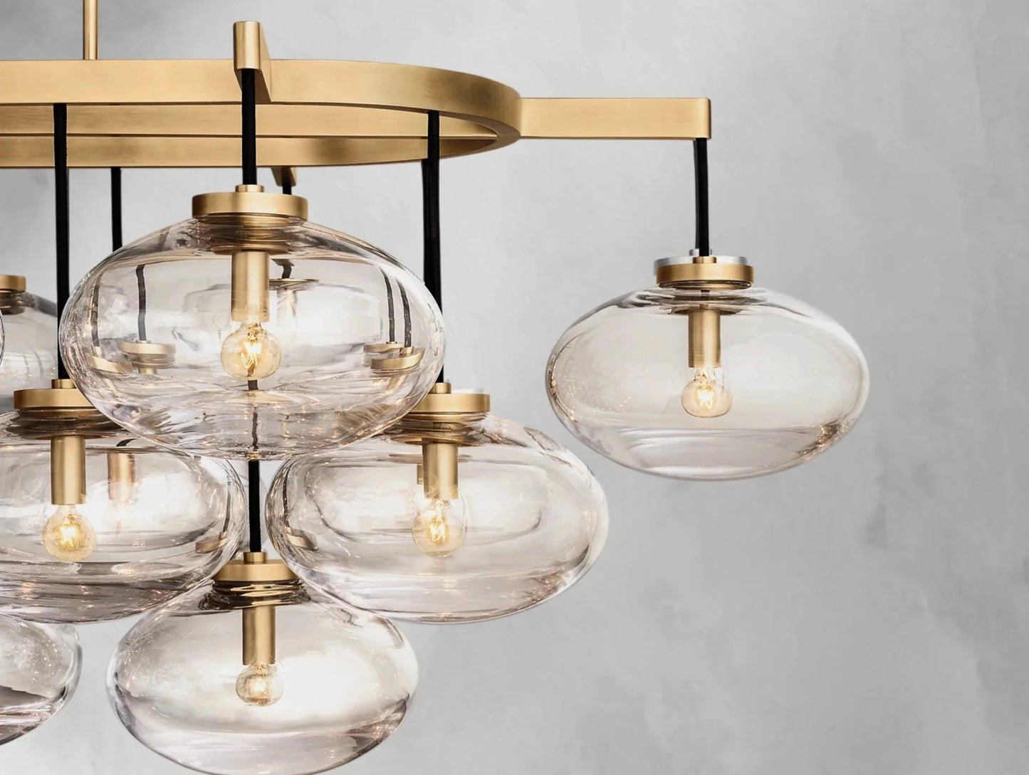Cebret Glass Linear Chandelier - GILDLAMPS