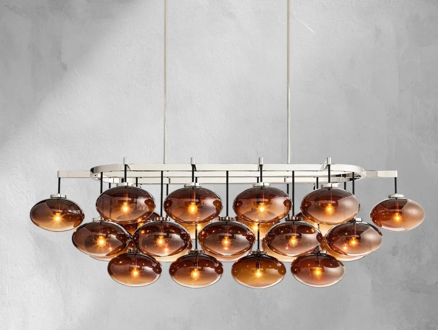 Cebret Glass Linear Chandelier - GILDLAMPS