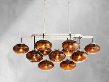Cebret Glass Linear Chandelier - GILDLAMPS