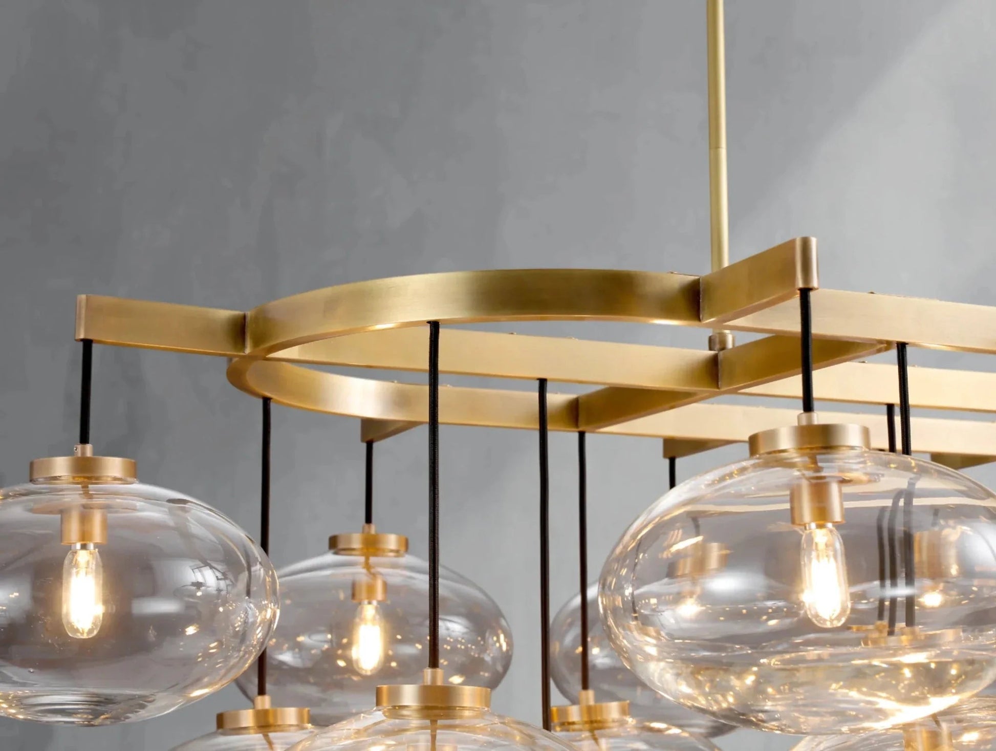 Cebret Glass Linear Chandelier - GILDLAMPS