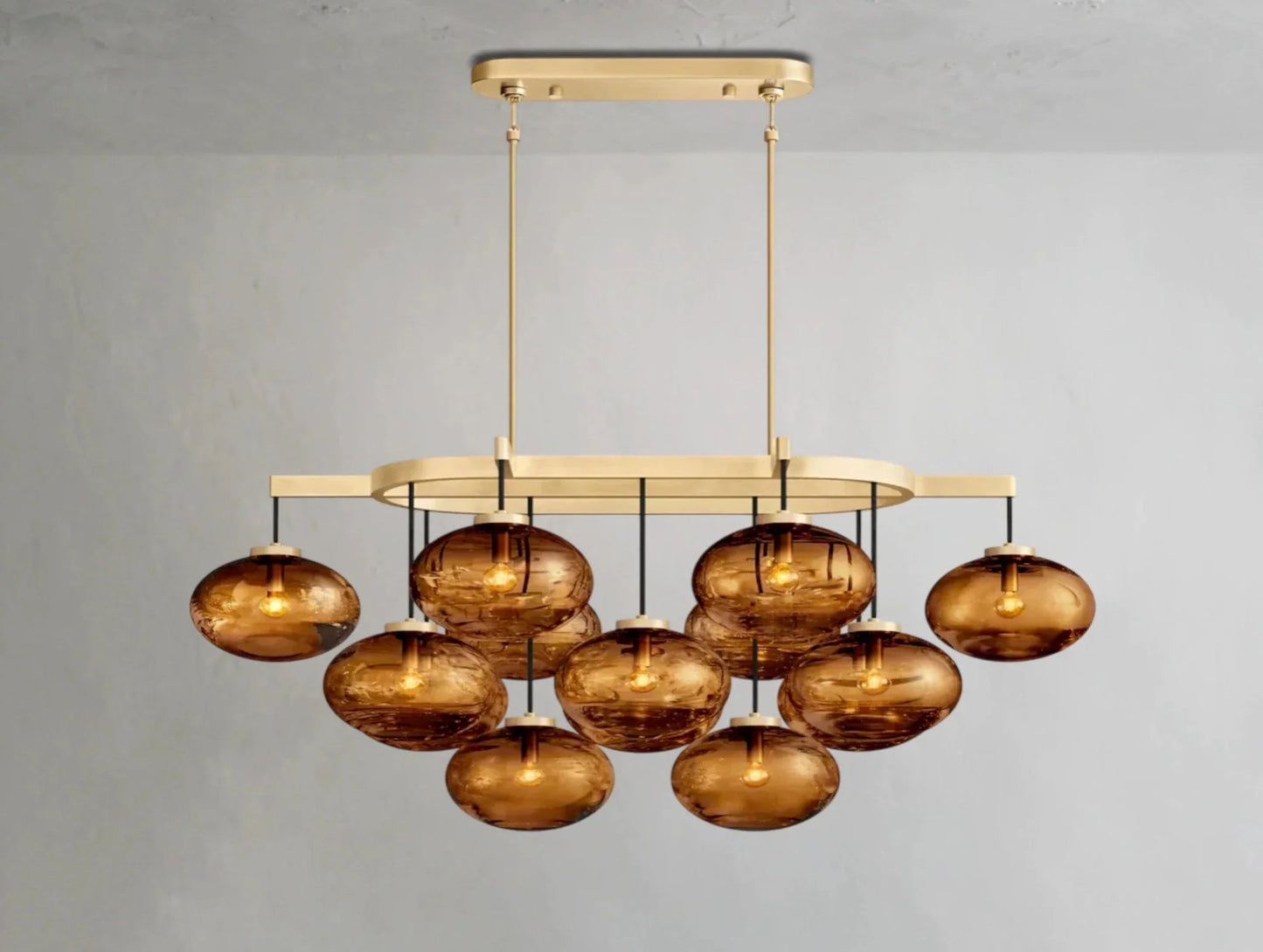 Cebret Glass Linear Chandelier - GILDLAMPS