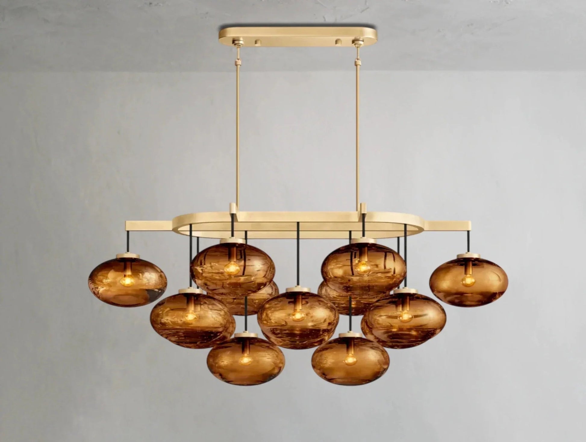 Cebret Glass Linear Chandelier - GILDLAMPS