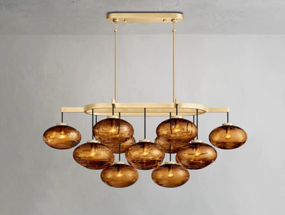 Cebret Glass Linear Chandelier - GILDLAMPS