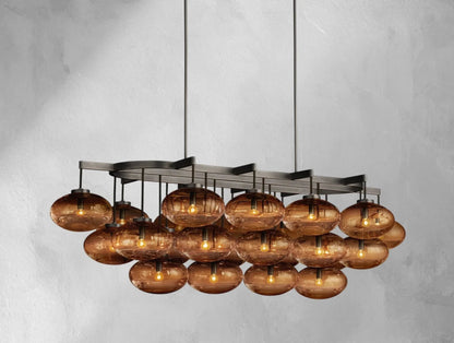 Cebret Glass Linear Chandelier - GILDLAMPS