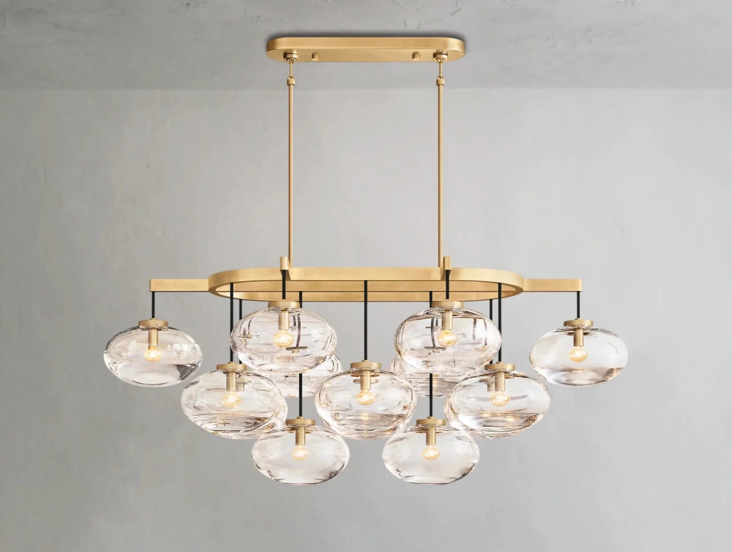 Cebret Glass Linear Chandelier - GILDLAMPS