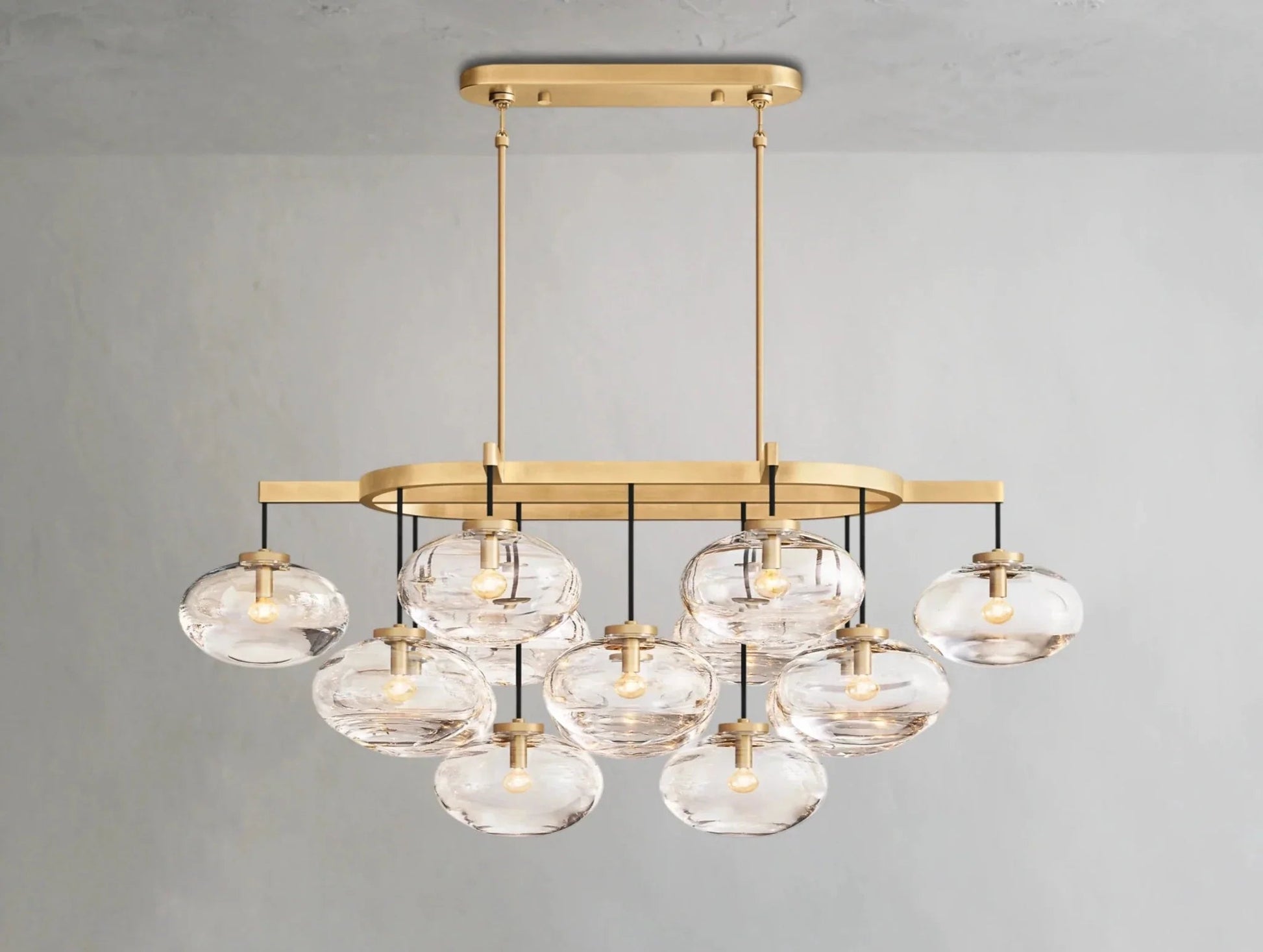 Cebret Glass Linear Chandelier - GILDLAMPS