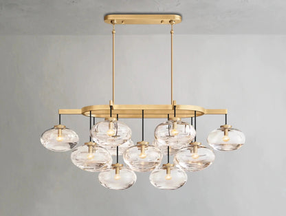 Cebret Glass Linear Chandelier - GILDLAMPS