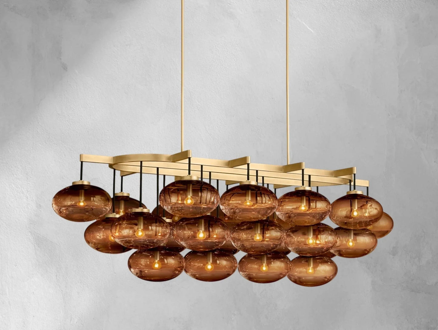 Cebret Glass Linear Chandelier - GILDLAMPS