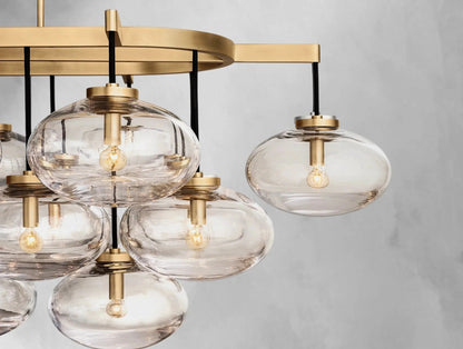 Cebret Glass Linear Chandelier - GILDLAMPS