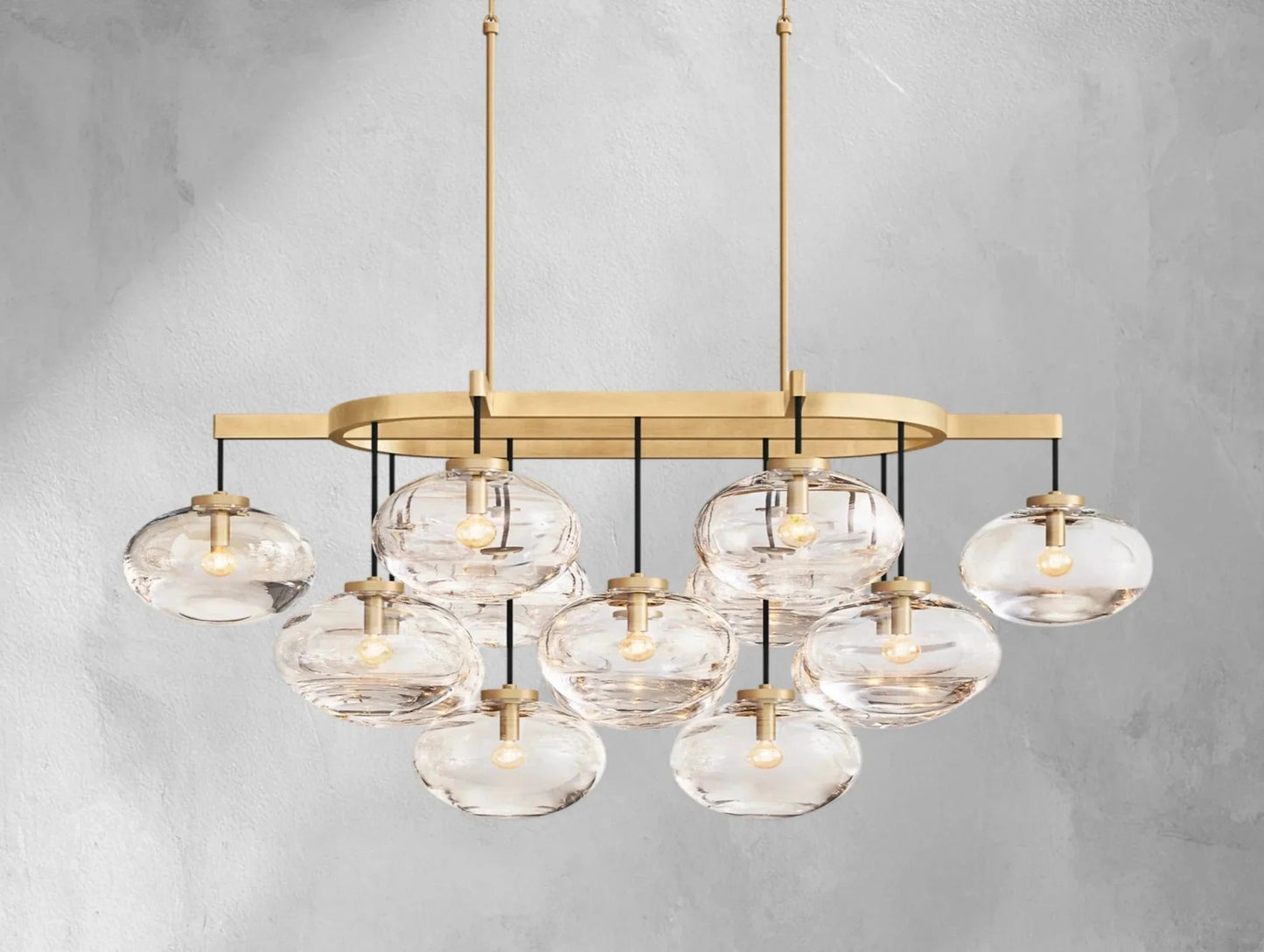 Cebret Glass Linear Chandelier - GILDLAMPS