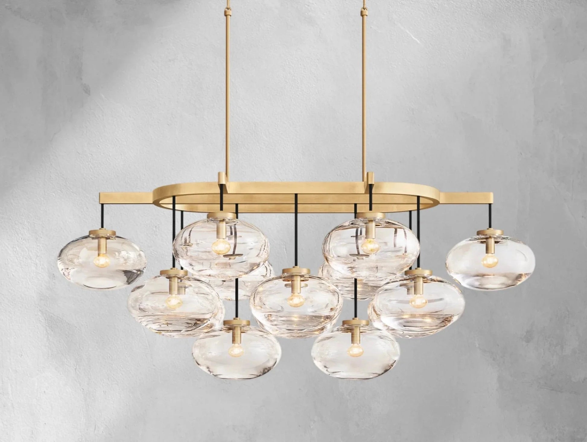 Cebret Glass Linear Chandelier - GILDLAMPS