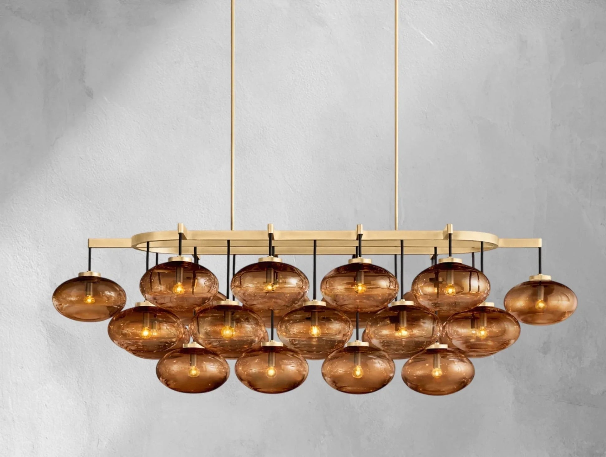 Cebret Glass Linear Chandelier - GILDLAMPS