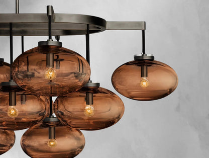 Cebret Glass Linear Chandelier - GILDLAMPS