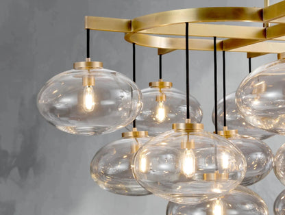 Cebret Glass Linear Chandelier - GILDLAMPS