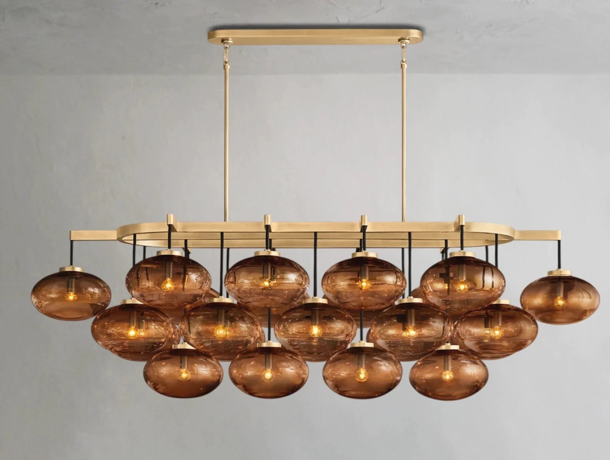 Cebret Glass Linear Chandelier - GILDLAMPS