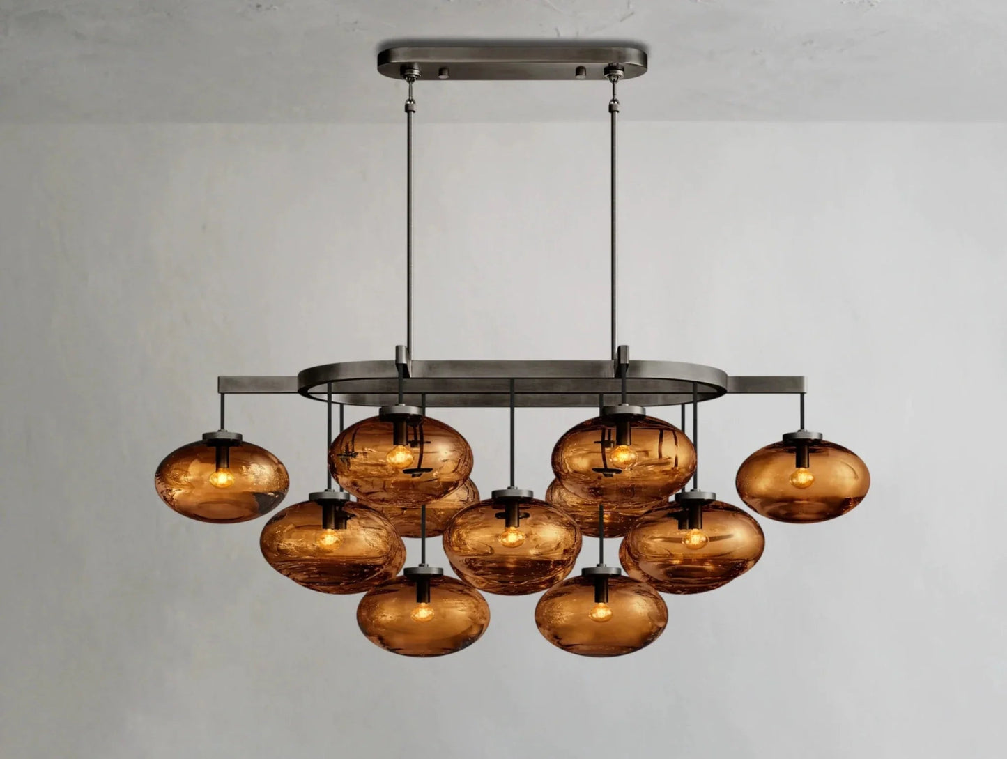 Cebret Glass Linear Chandelier - GILDLAMPS