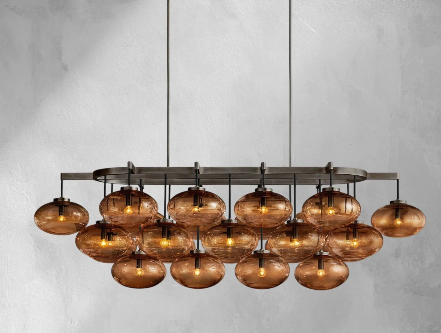 Cebret Glass Linear Chandelier - GILDLAMPS
