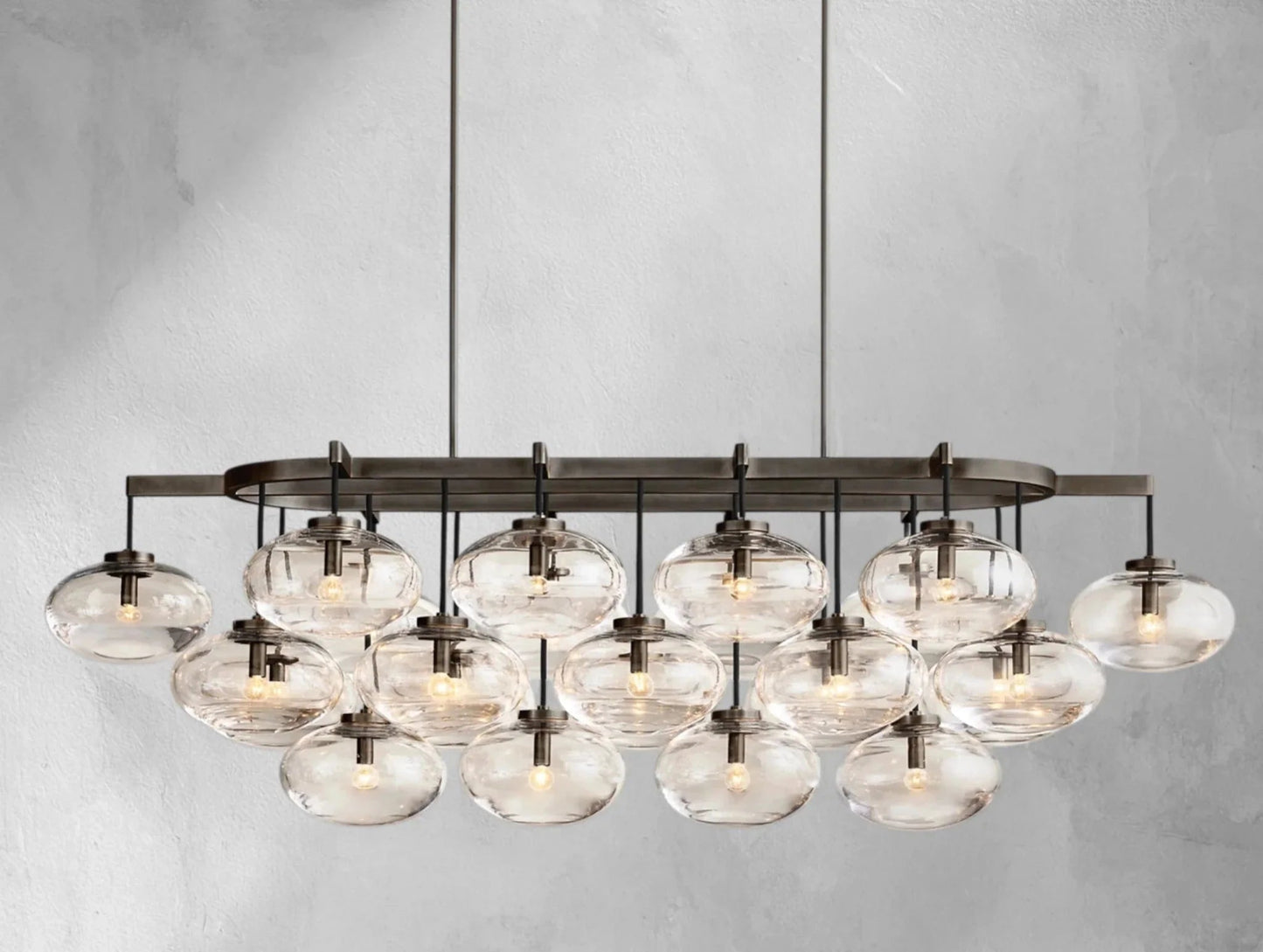 Cebret Glass Linear Chandelier - GILDLAMPS