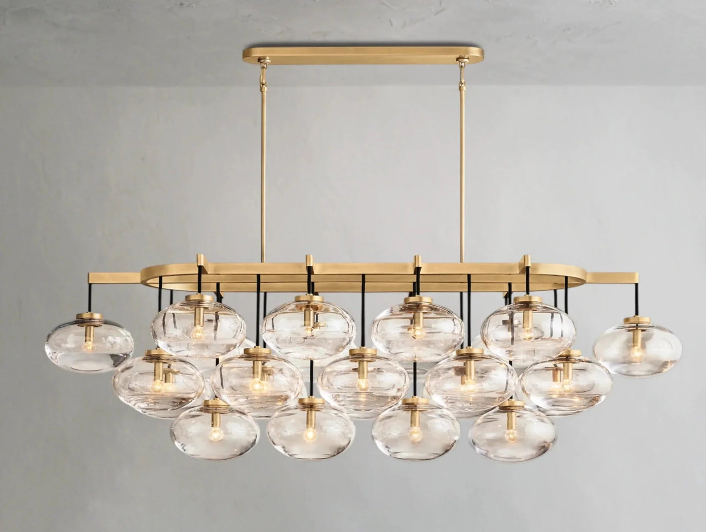 Cebret Glass Linear Chandelier - GILDLAMPS