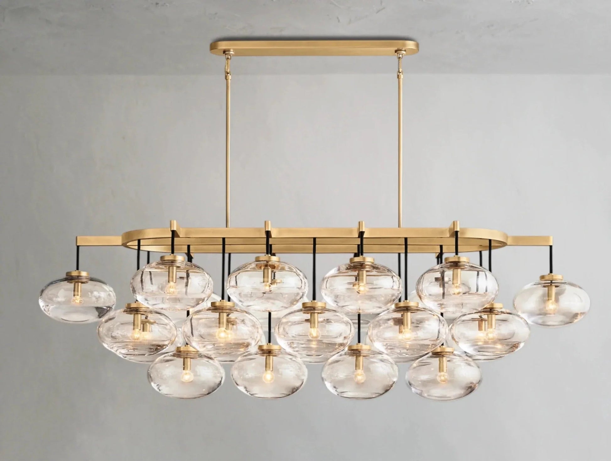 Cebret Glass Linear Chandelier - GILDLAMPS