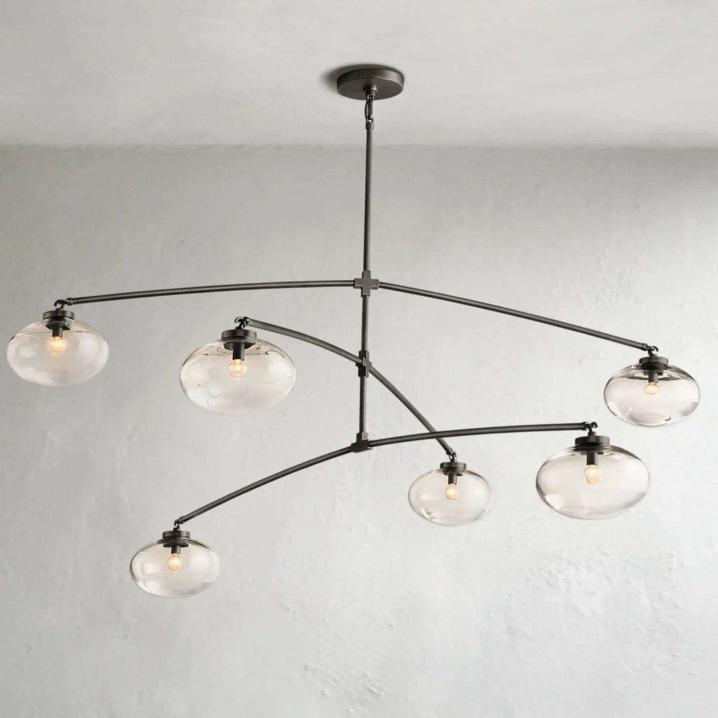 Cebret Glass Mobile Round Chandelier - GILDLAMPS