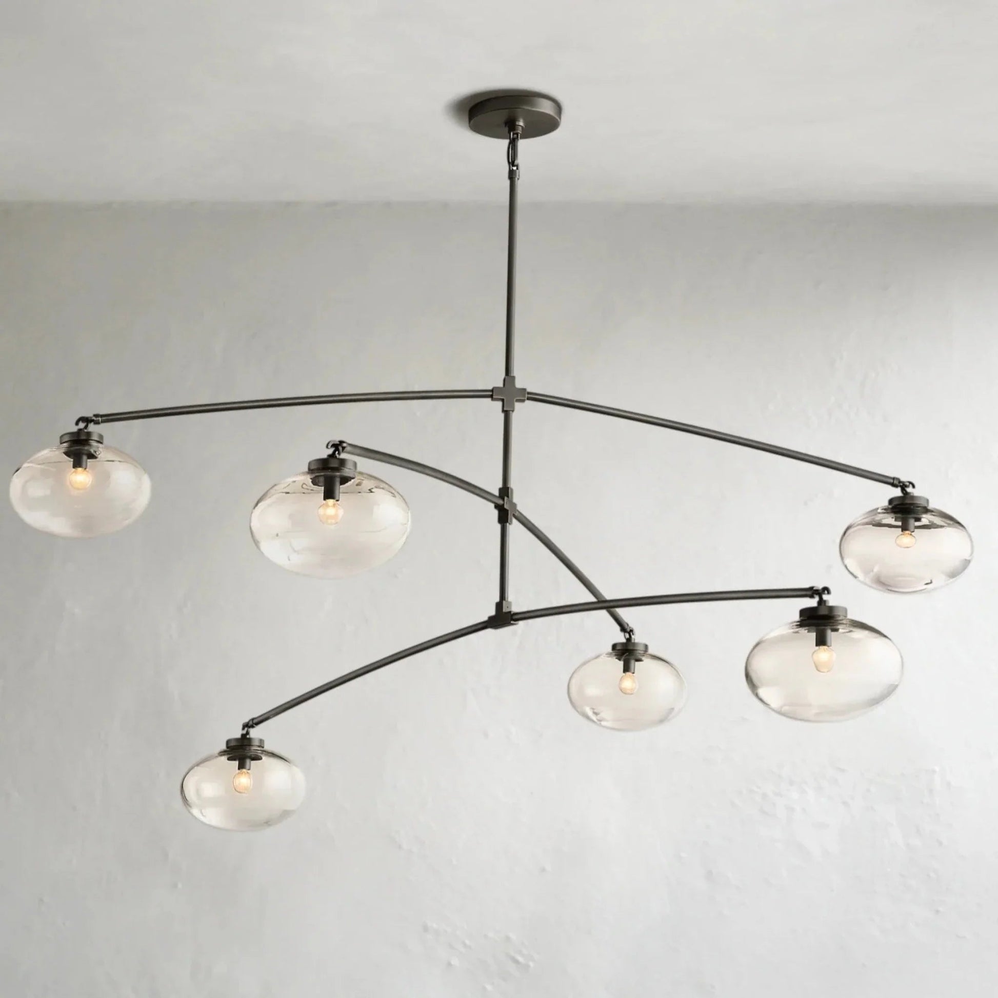 Cebret Glass Mobile Round Chandelier - GILDLAMPS
