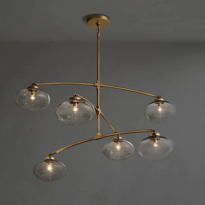Cebret Glass Mobile Round Chandelier - GILDLAMPS