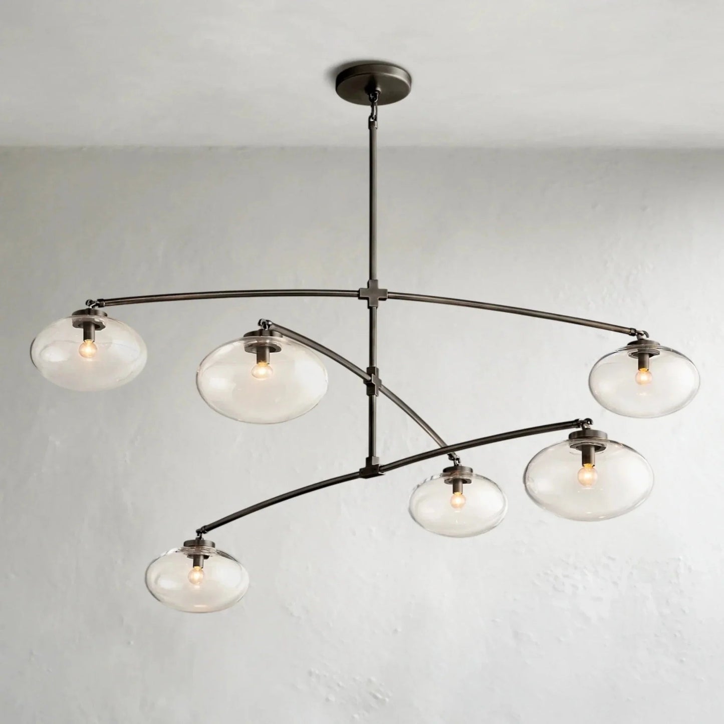 Cebret Glass Mobile Round Chandelier - GILDLAMPS