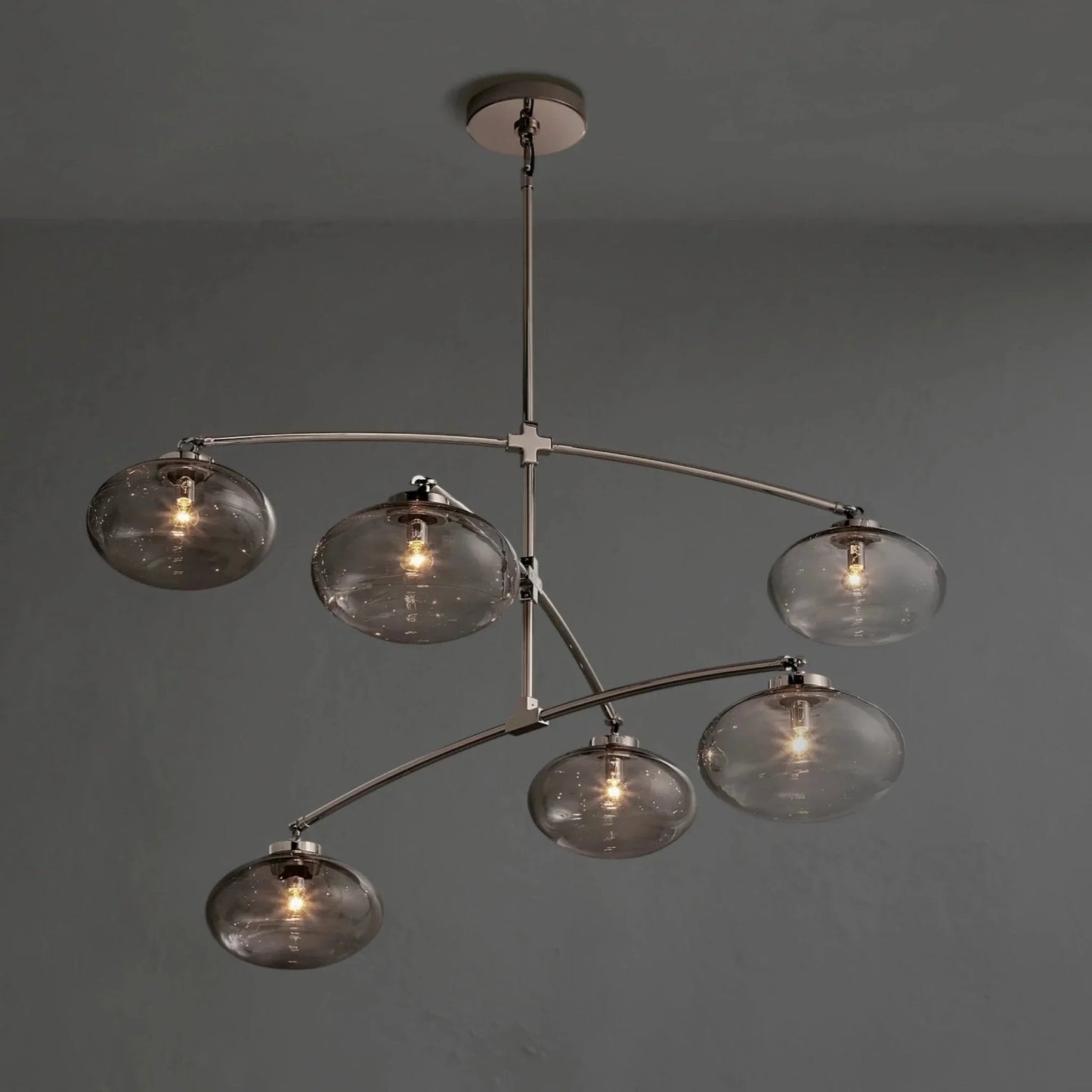 Cebret Glass Mobile Round Chandelier - GILDLAMPS