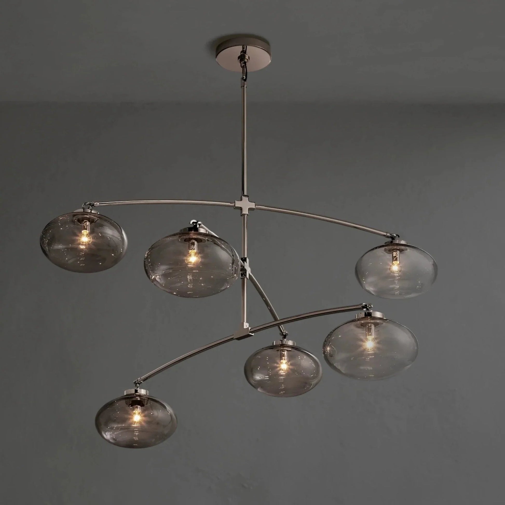 Cebret Glass Mobile Round Chandelier - GILDLAMPS
