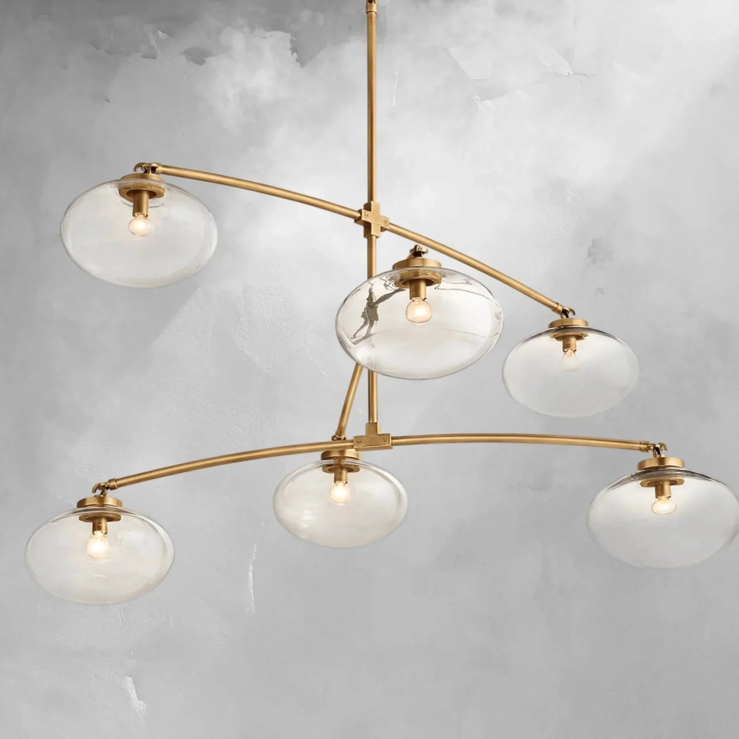 Cebret Glass Mobile Round Chandelier - GILDLAMPS