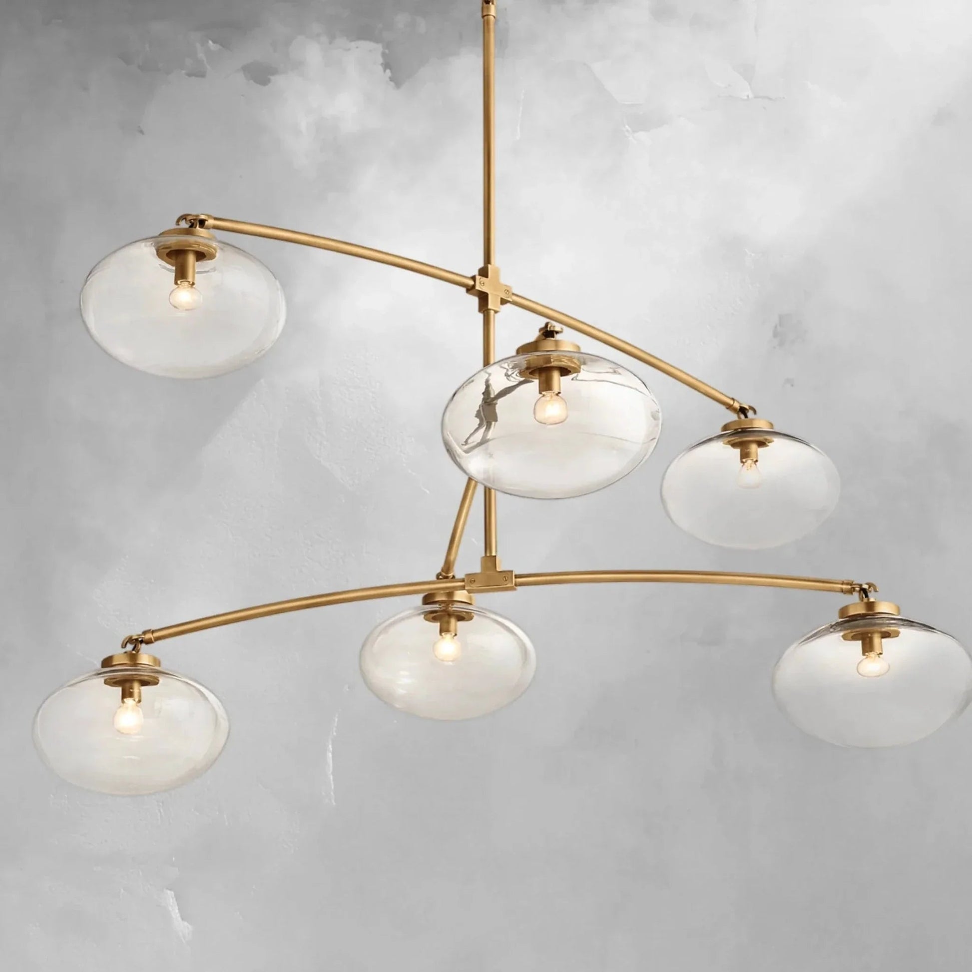 Cebret Glass Mobile Round Chandelier - GILDLAMPS