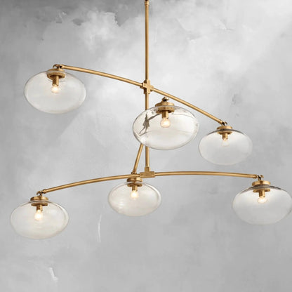 Cebret Glass Mobile Round Chandelier - GILDLAMPS