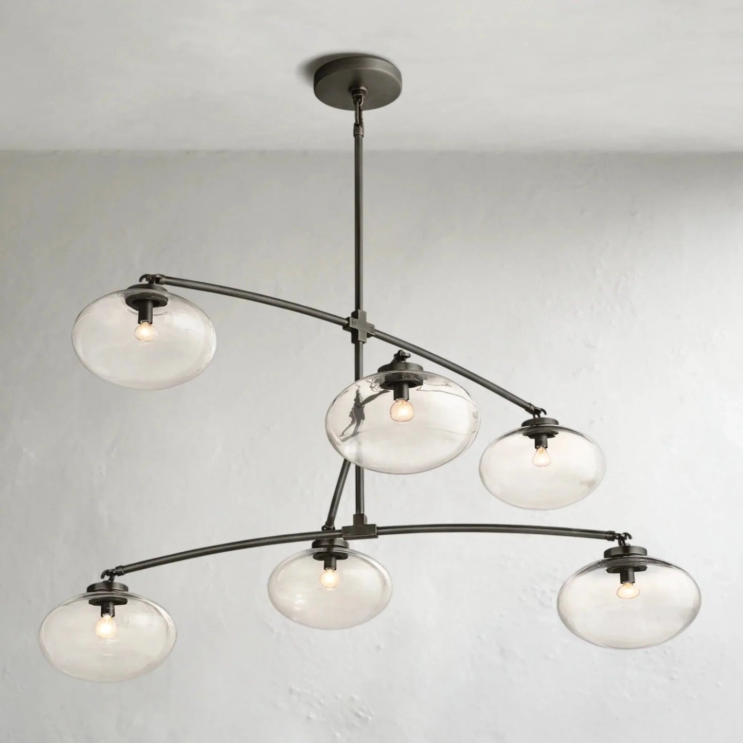 Cebret Glass Mobile Round Chandelier - GILDLAMPS