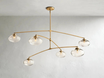 Cebret Glass Mobile Round Chandelier - GILDLAMPS
