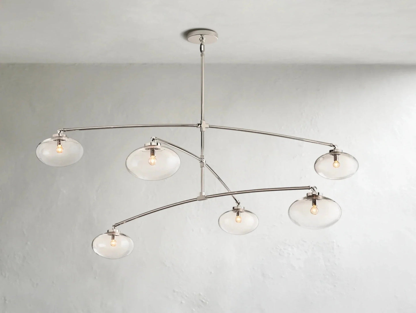 Cebret Glass Mobile Round Chandelier - GILDLAMPS