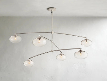 Cebret Glass Mobile Round Chandelier - GILDLAMPS