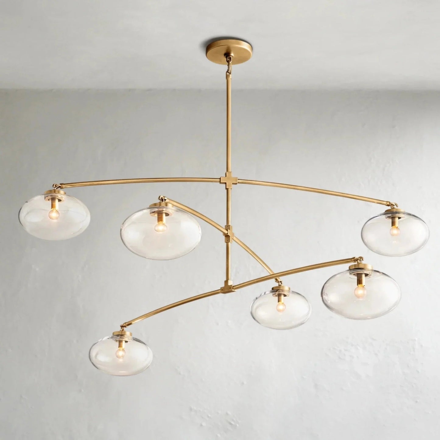 Cebret Glass Mobile Round Chandelier - GILDLAMPS