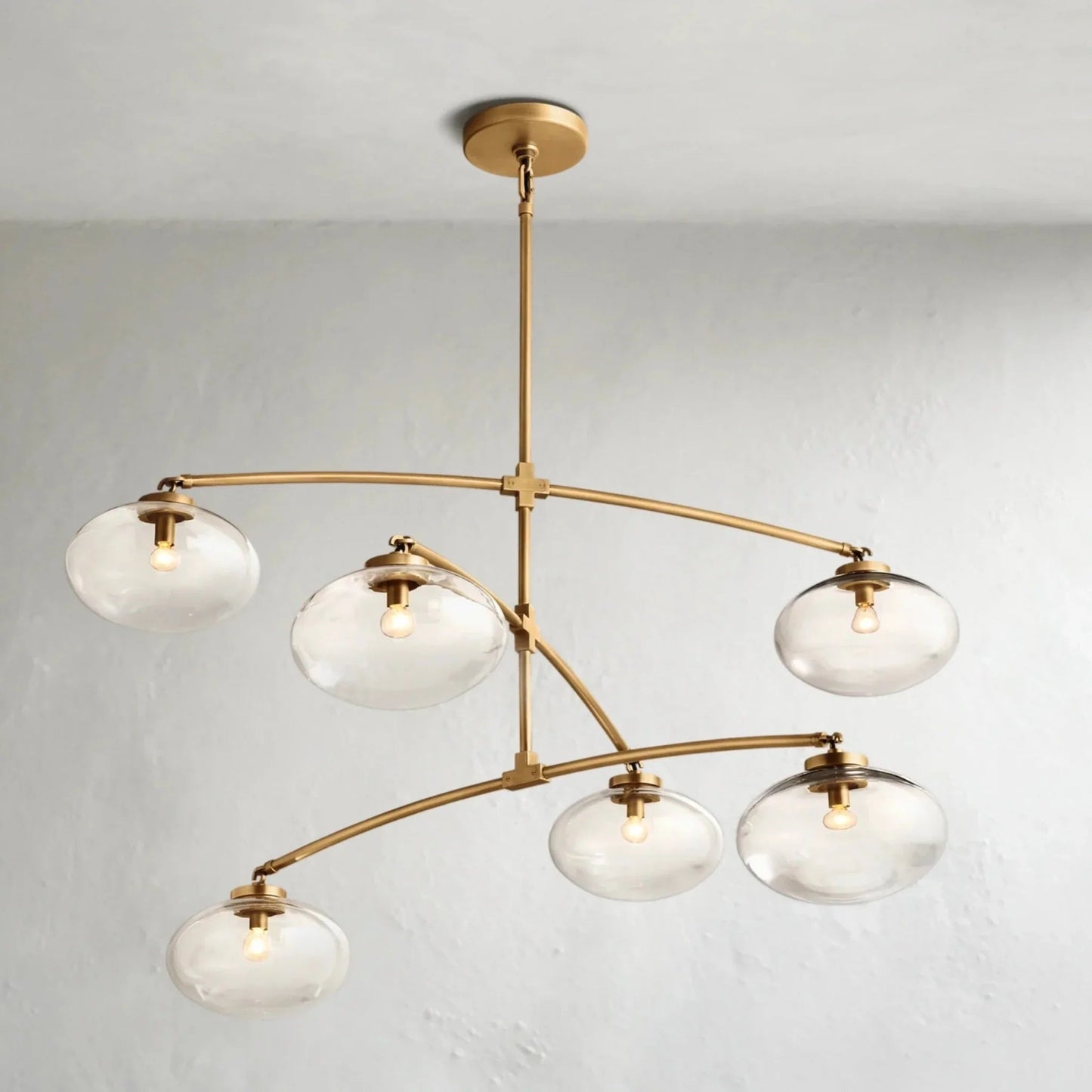 Cebret Glass Mobile Round Chandelier - GILDLAMPS