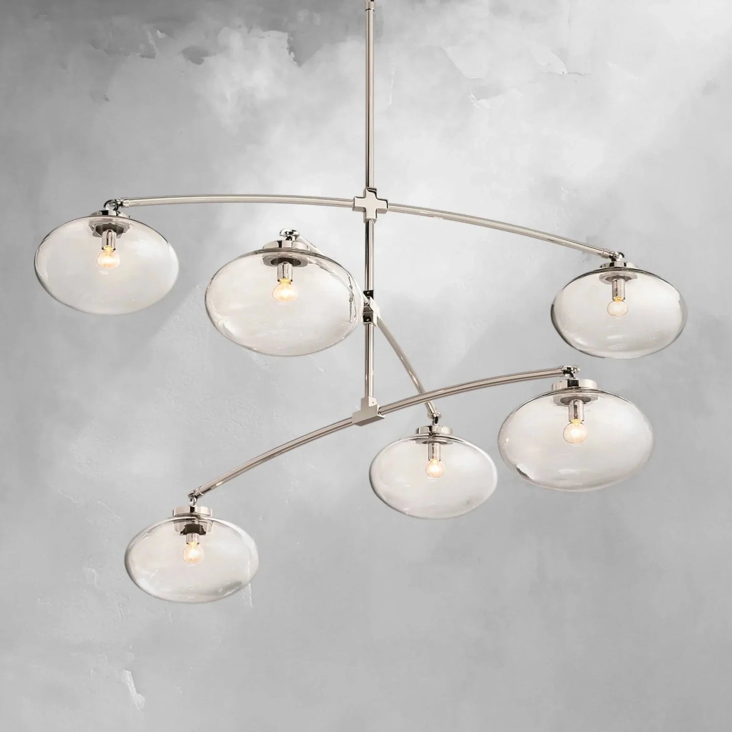 Cebret Glass Mobile Round Chandelier - GILDLAMPS