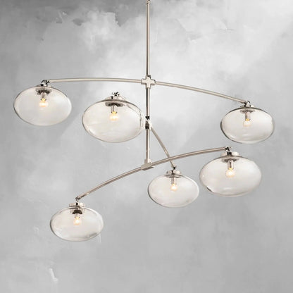 Cebret Glass Mobile Round Chandelier - GILDLAMPS