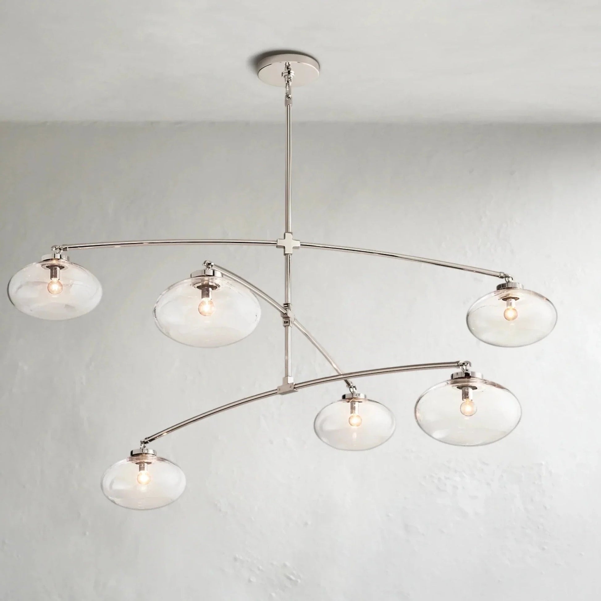 Cebret Glass Mobile Round Chandelier - GILDLAMPS