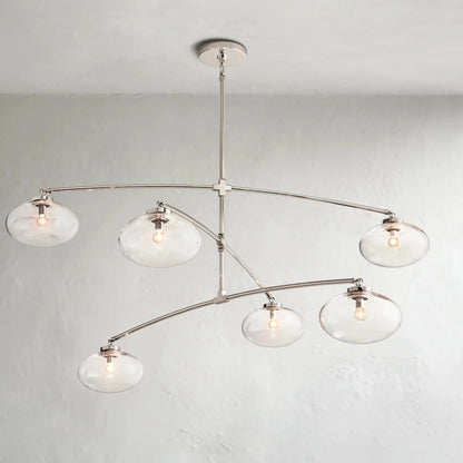 Cebret Glass Mobile Round Chandelier - GILDLAMPS
