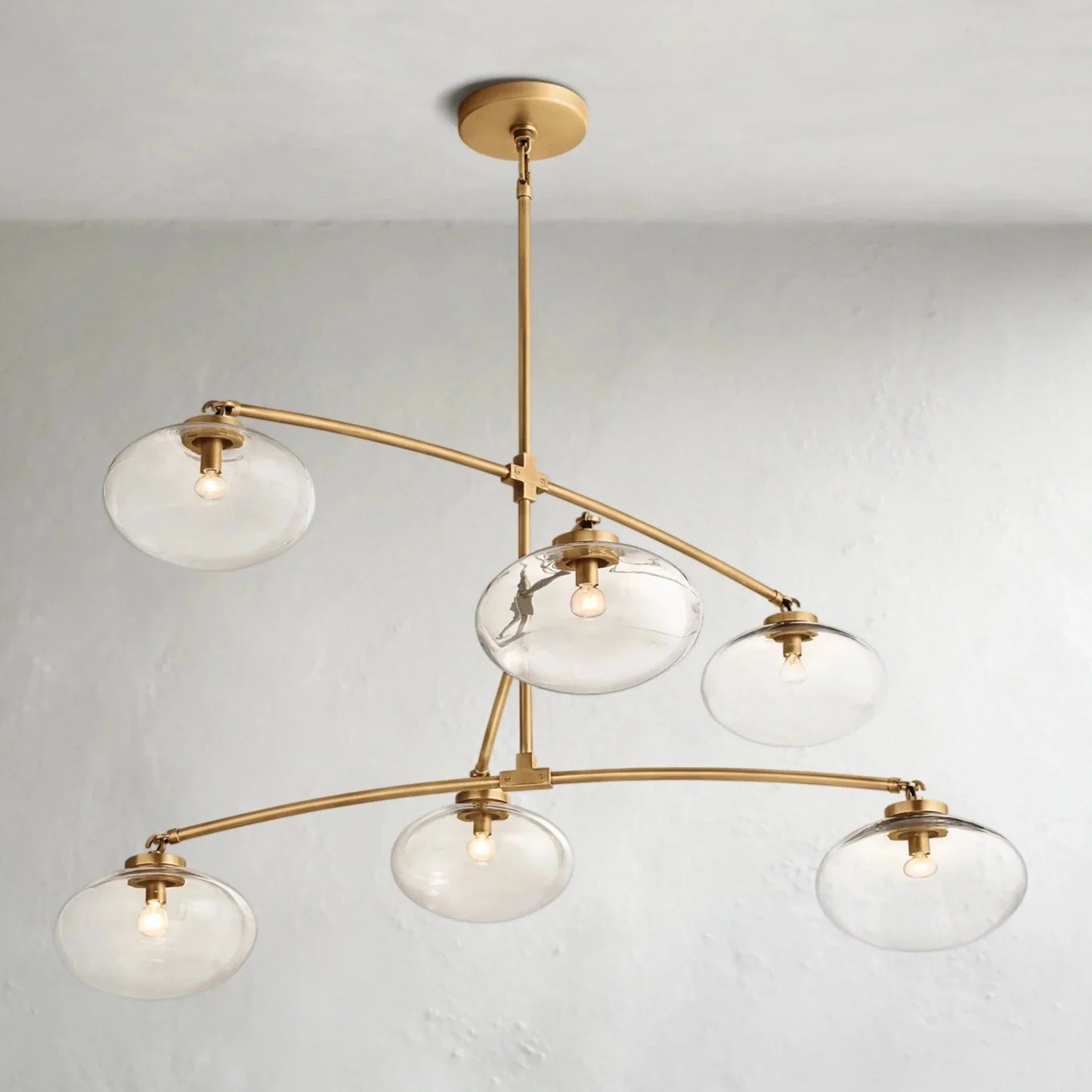 Cebret Glass Mobile Round Chandelier - GILDLAMPS