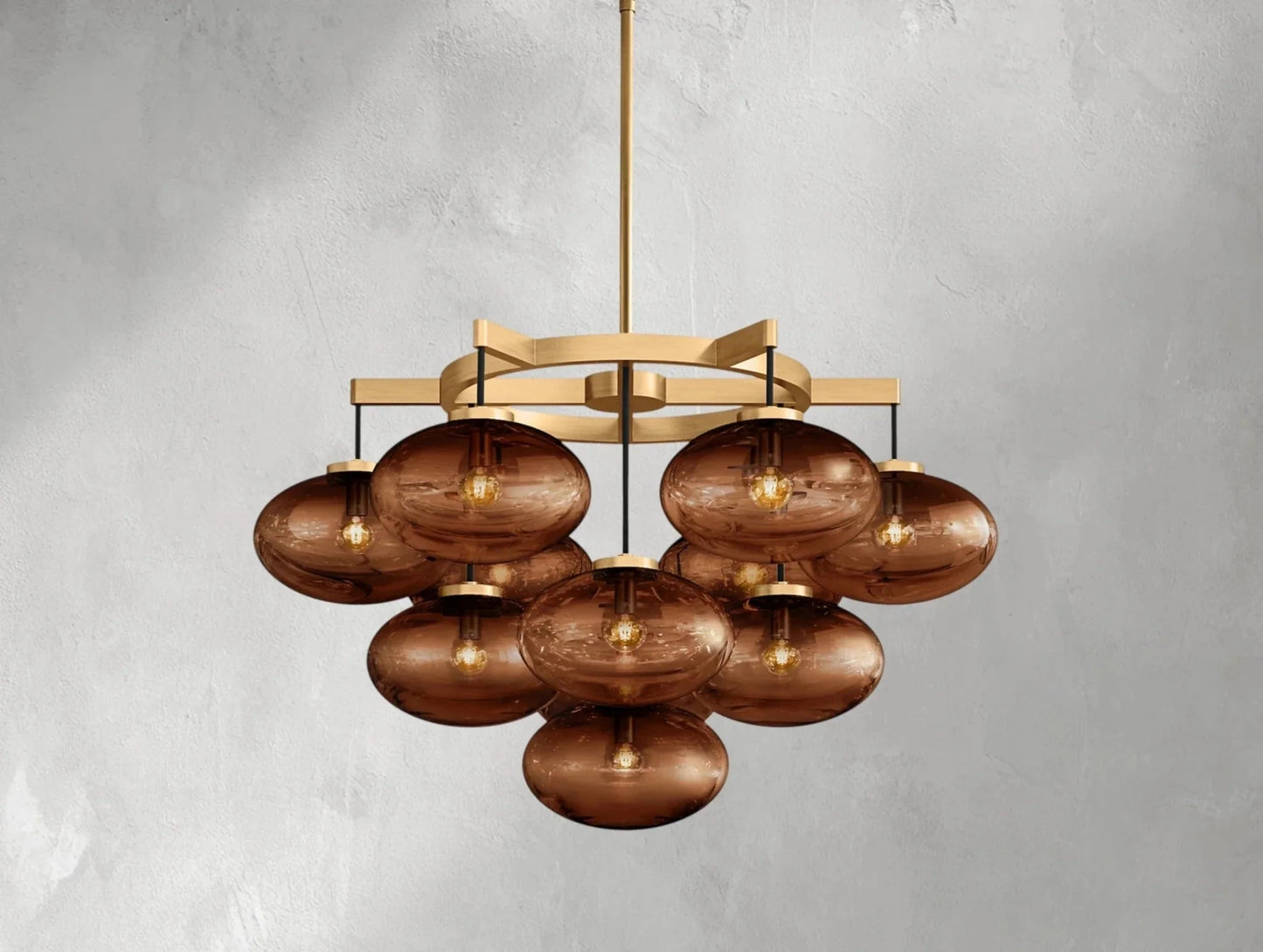 Cebret Glass Round Chandelier - GILDLAMPS